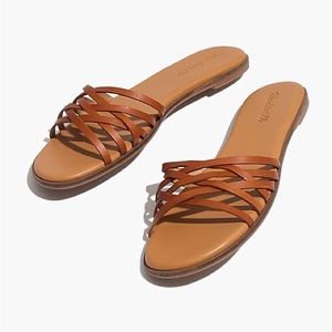 Madewell The Tracie Crisscross Slide Sandal - Size 7.5